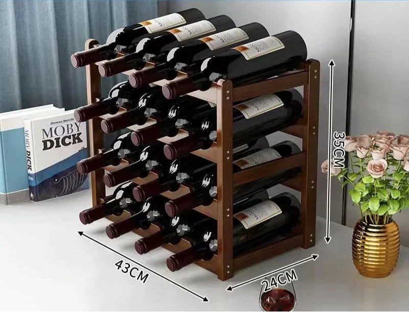 rack a bouteille de vin en bois à poser