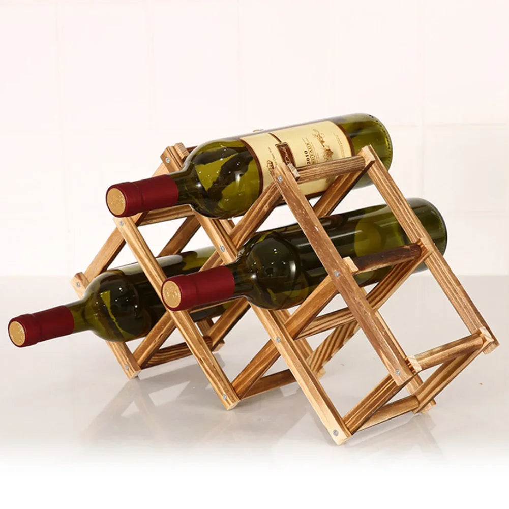 Etagère à vin en bois pliable