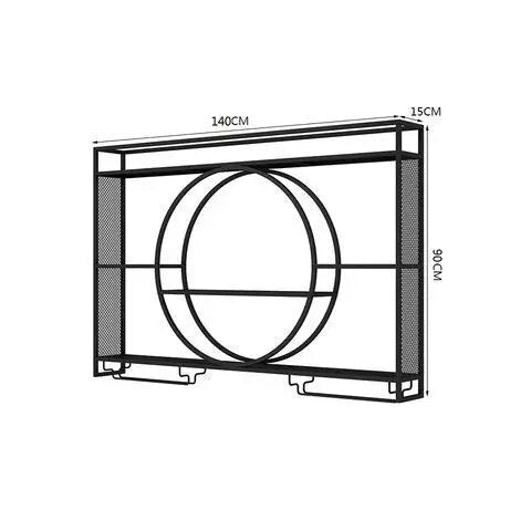 Etagère murale design métallique noire