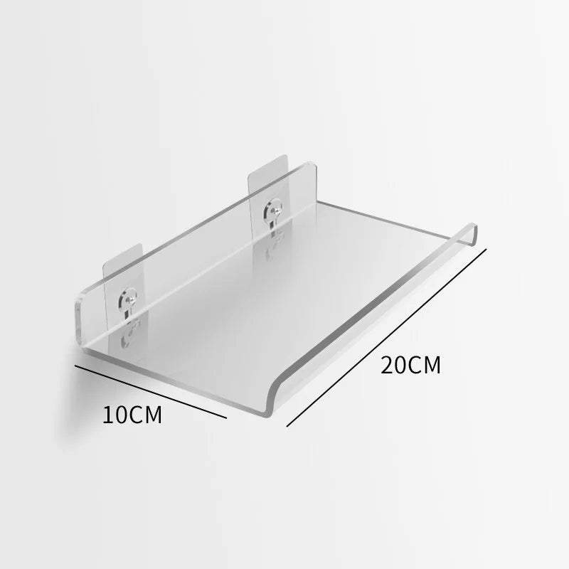 étagère sans percer transparente 20cm