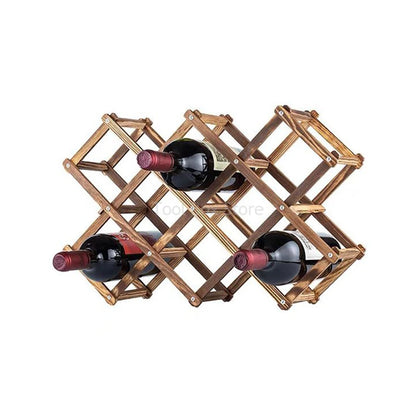 etagere a vin pliable en bois naturel