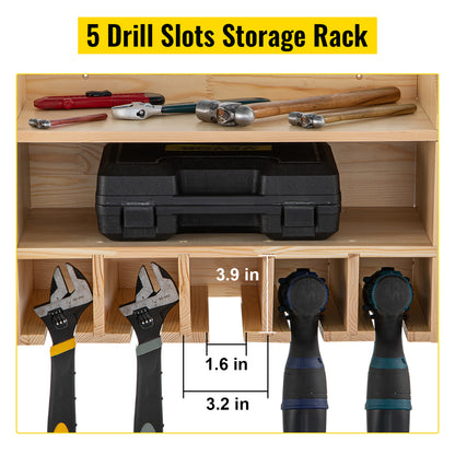 rangement outils garage en bois