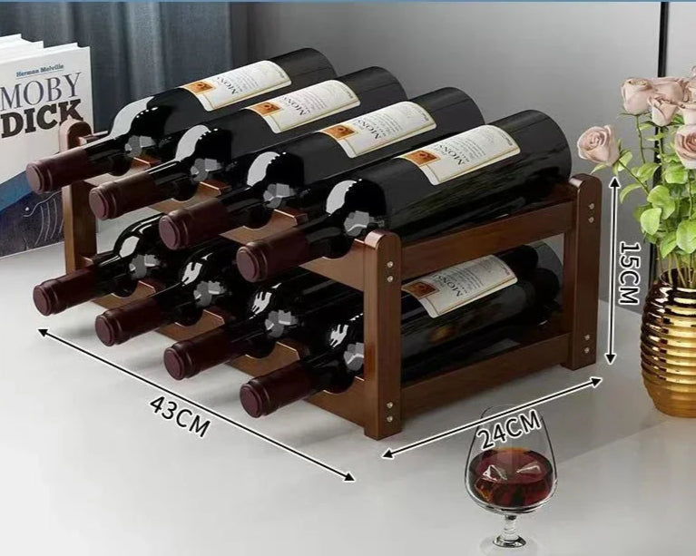 rack bois bouteille de vin par 8