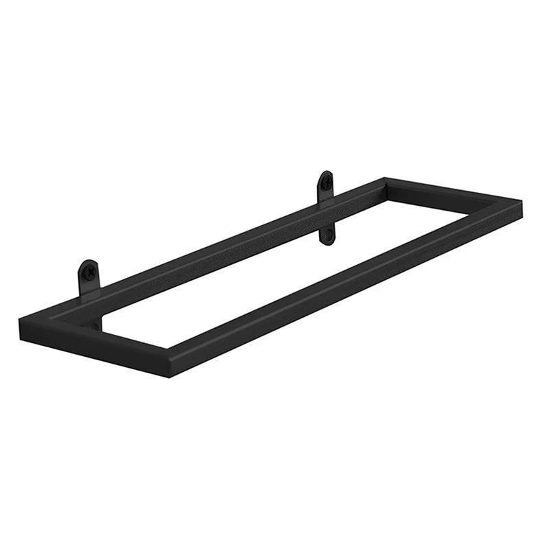 support murale vin métal noir rectangulaire 1 bouteille 
